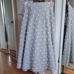 Gray Polka Dot Skirt